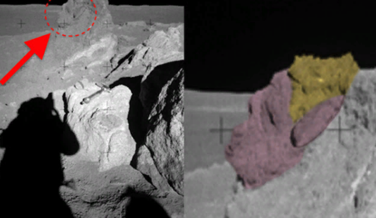 Уфолог обнаружил «лицо» пришельца на Луне