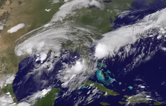 Видео перемещения тропического шторма «Харви» 26-28 августа