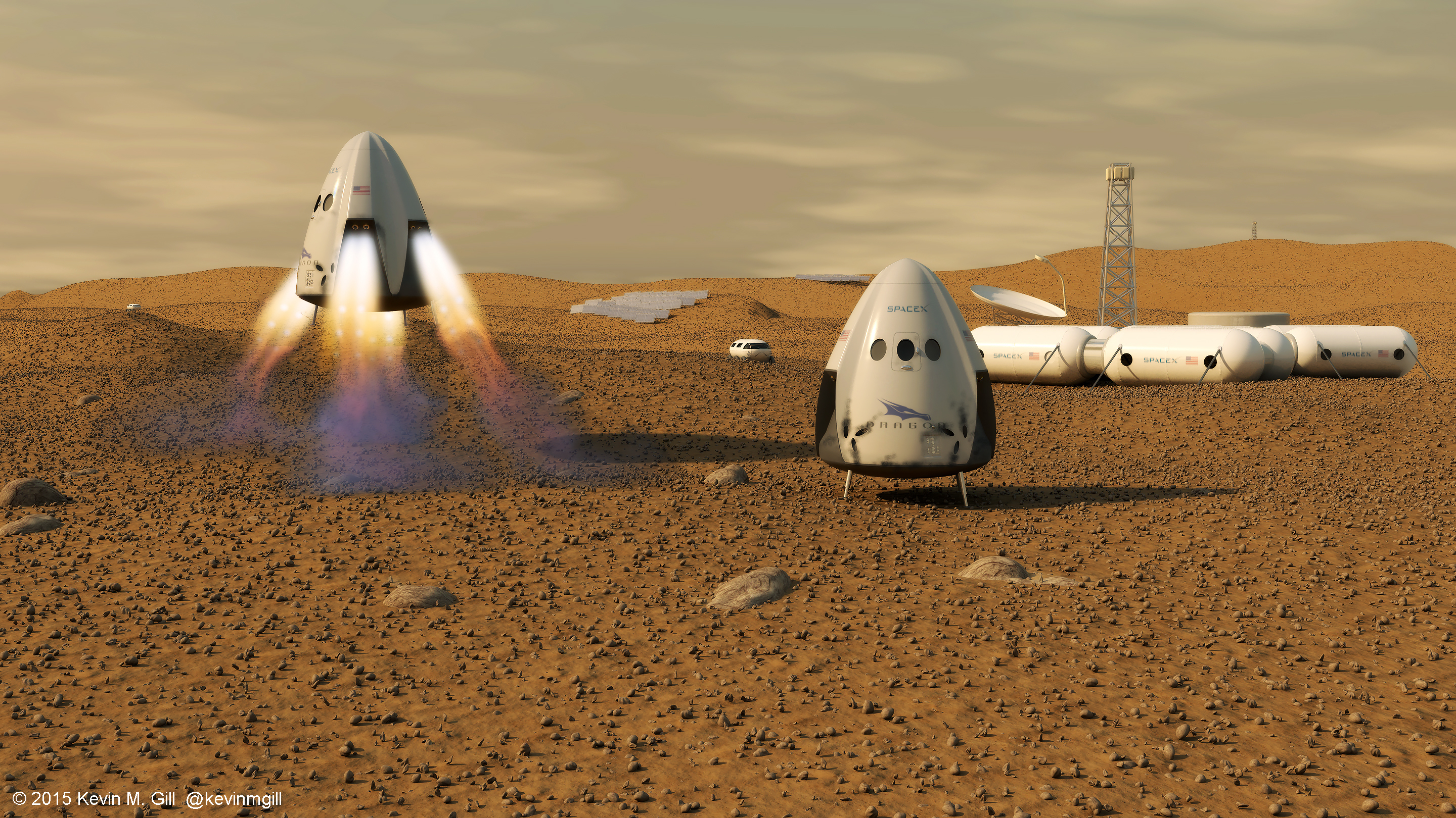 Илон Маск выложил в Сеть концепт колонизации Марса