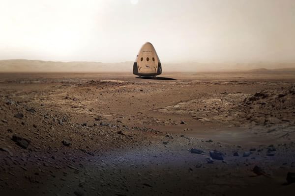 Среди обломков пород на Марсе скрывается голова огромного дракона