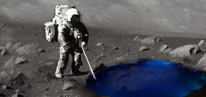Ученые нашли молекулы воды в верхних слоях лунных пород