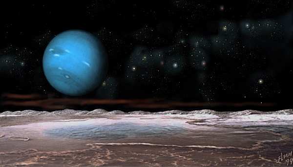 Астрономы: древнюю систему Нептуна нарушил Тритон, который столкнулся с остальными лунами