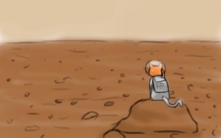 Странная аномалия, похожая на кота, была обнаружена на Марсе